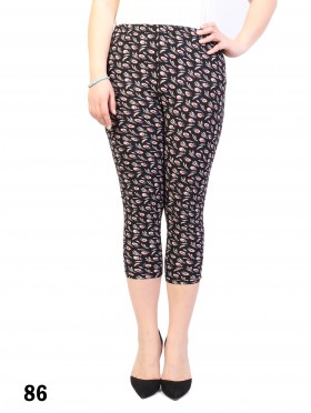 Flower Print Stretch Capri